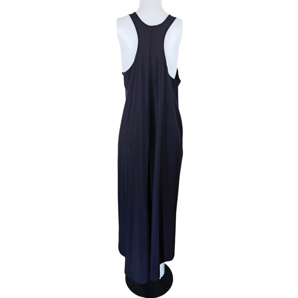 Athleta Sleeveless Racerback Pockets Lightweight High-Low Black Presidio Dress L - Picture 4 of 6